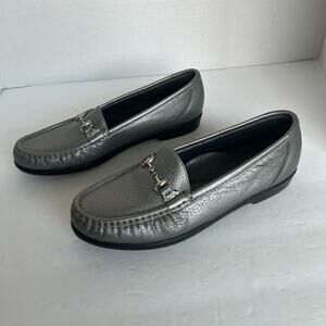 SAS Women’s Metro Tripad Silver Comfort Horsebit Leather Loafers Sz 9 Narrow